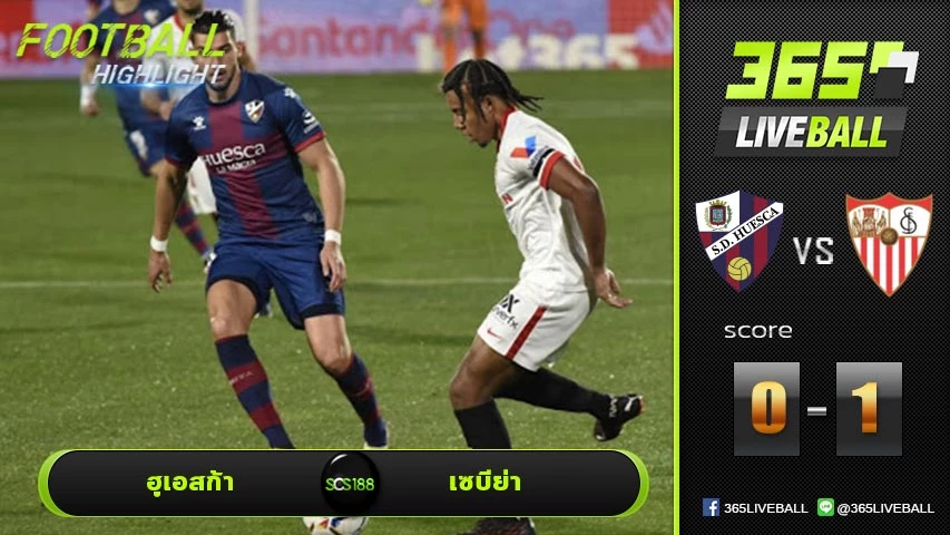 ไฮไลท์ ลาลีกา สเปน ฮูเอสก้า VS เซบีย่า