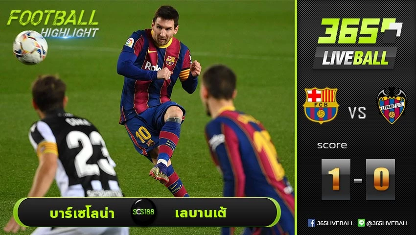 ไฮไลท์ ลาลีกา สเปน บาร์เซโลน่า VS เลบานเต้