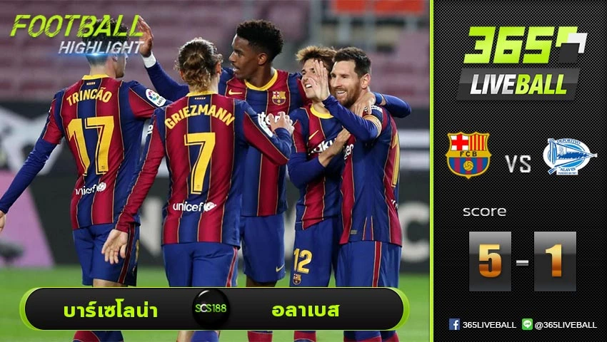 ไฮไลท์ ลาลีกา สเปน บาร์เซโลน่า VS อลาเบส