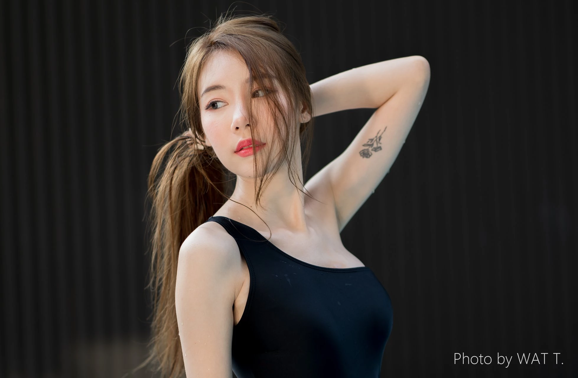 น้องแคร์ สาวสวยหน้าหวาน มาอวดโฉมด้วยชุดว่ายน้ำสีดำสุดเซ็กซี่ชวนให้น่าค้นหา