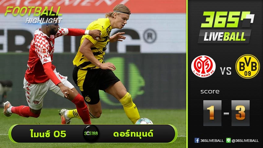 ไฮไลท์ บุนเดสลีกา เยอรมัน ไมนซ์ 05 VS โบรุสเซีย ดอร์ทมุนด์