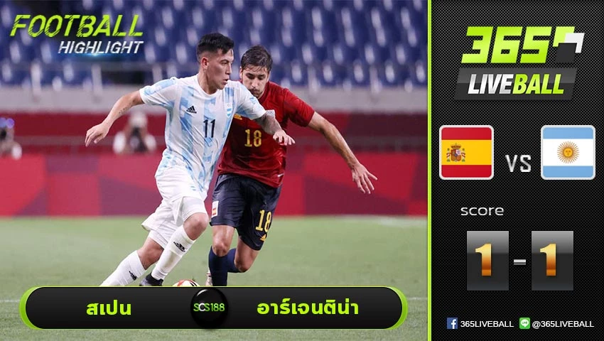 ไฮไลท์ โอลิมปิก สเปน VS อาร์เจนติน่า