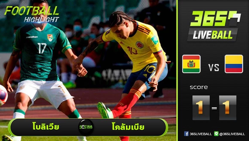 ไฮไลท์ บอลโลก โซนอเมริกาใต้ โบลิเวีย VS โคลัมเบีย