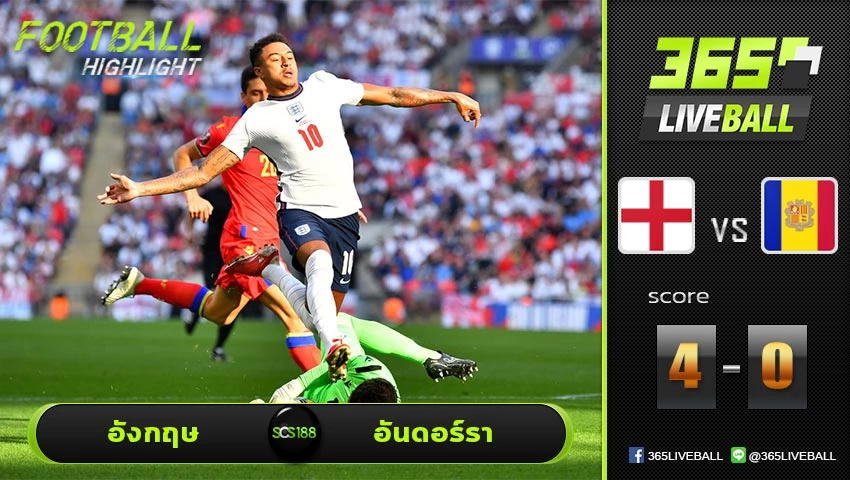 ไฮไลท์ บอลโลก โซนยุโรป อังกฤษ VS อันดอร์รา