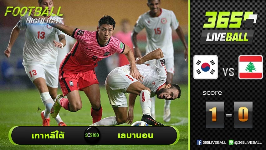 ไฮไลท์ บอลโลก โซนเอเชีย เกาหลีใต้ VS เลบานอน