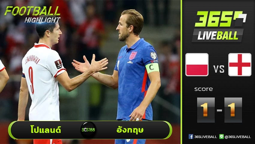 ไฮไลท์ บอลโลก โซนยุโรป โปแลนด์ VS อังกฤษ