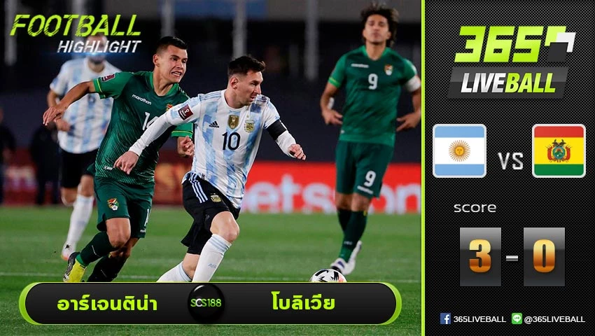 ไฮไลท์บอลโลก โซนอเมริกาใต้ อาร์เจนติน่า VS โบลิเวีย