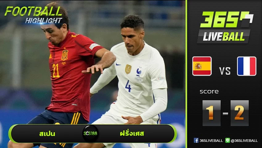 ไฮไลท์ ยูฟ่า เนชั่นส์ ลีก  สเปน VS ฝรั่งเศส