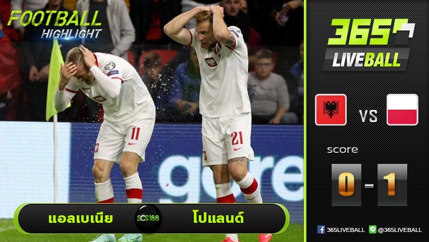 ไฮไลท์ บอลโลก โซนยุโรป แอลเบเนีย VS โปแลนด์