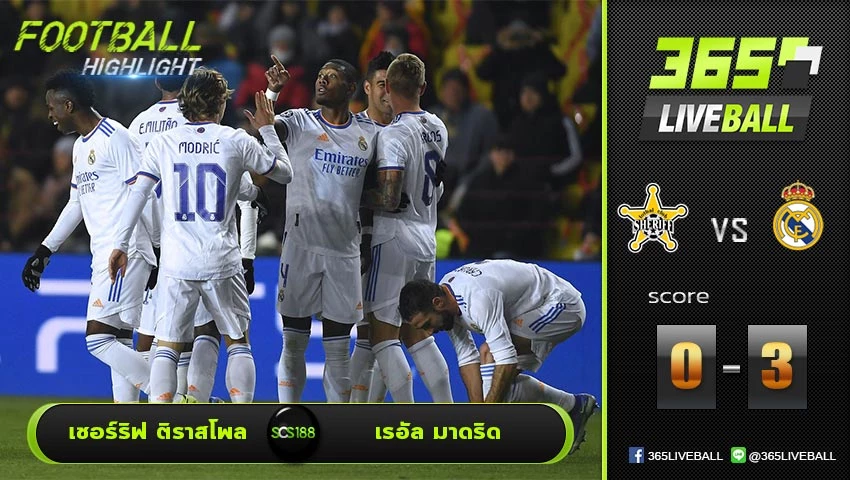 ไฮไลท์ ยูฟ่า แชมเปี้ยนส์ลีก เชอร์ริฟ ติราสโพล VS เรอัล มาดริด