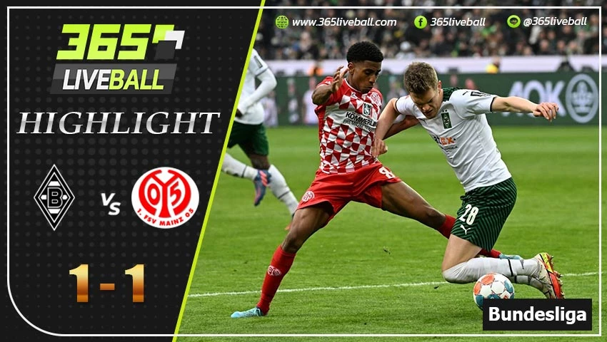 ไฮไลท์ บุนเดสลีกา เยอรมัน มึนเช่นกลัดบัค VS ไมนซ์ 05