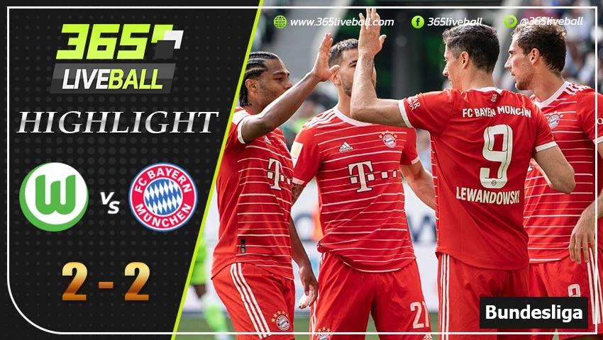 ไฮไลท์ บุนเดสลีกา เยอรมัน โวล์ฟสบวร์ก VS บาเยิร์น มิวนิค