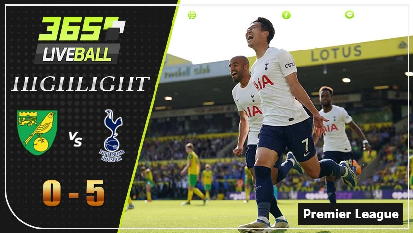 ไฮไลท์ พรีเมียร์ลีกอังกฤษ นอริช ซิตี้ VS สเปอร์ส