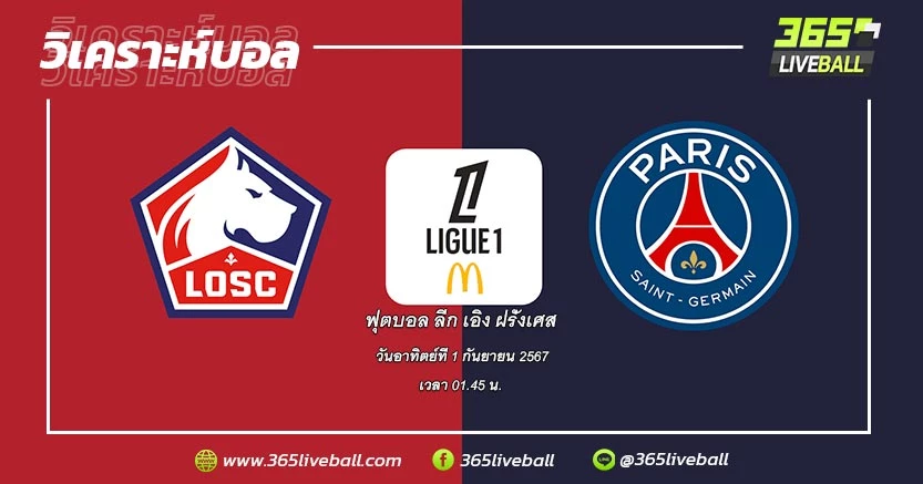 ลีลล์ (4) vs ปารีส แซงต์-แชร์กแมง (3)