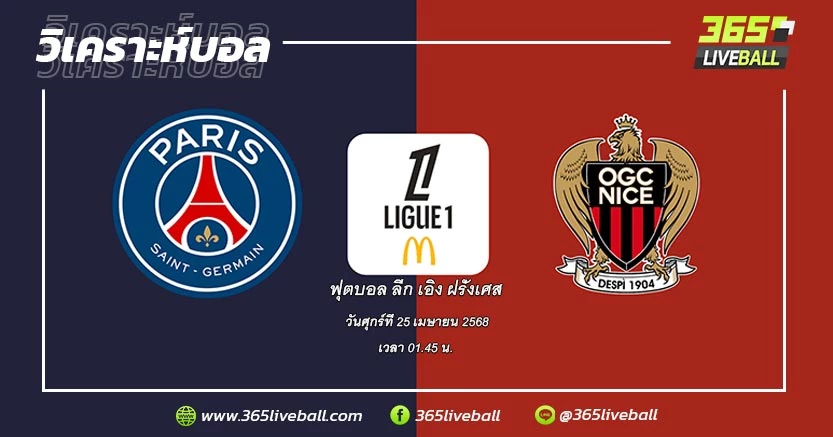 ปารีส แซงต์-แชร์กแมง (1) vs นีซ (5)