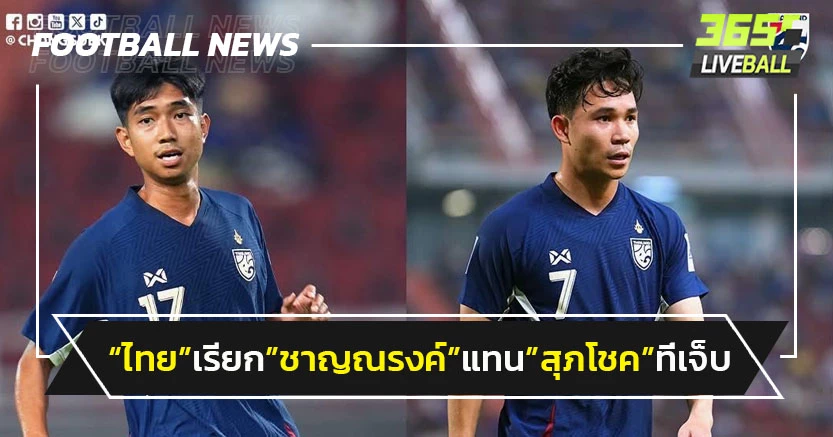 "ช้างศึก"เรียก"ชาญณรงค์"แทน"สุภโชค"ที่บาดเจ็บ