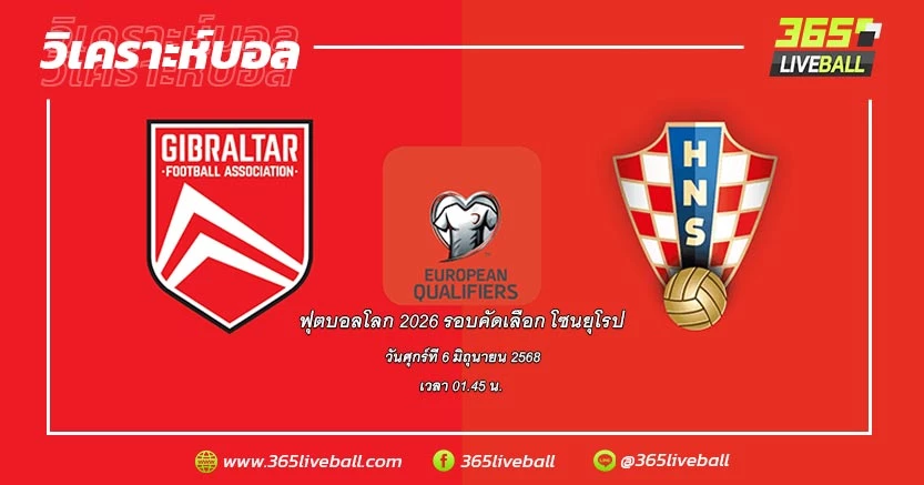ทีมชาติยิบรอลตาร์ (4) vs ทีมชาติโครเอเชีย (5)