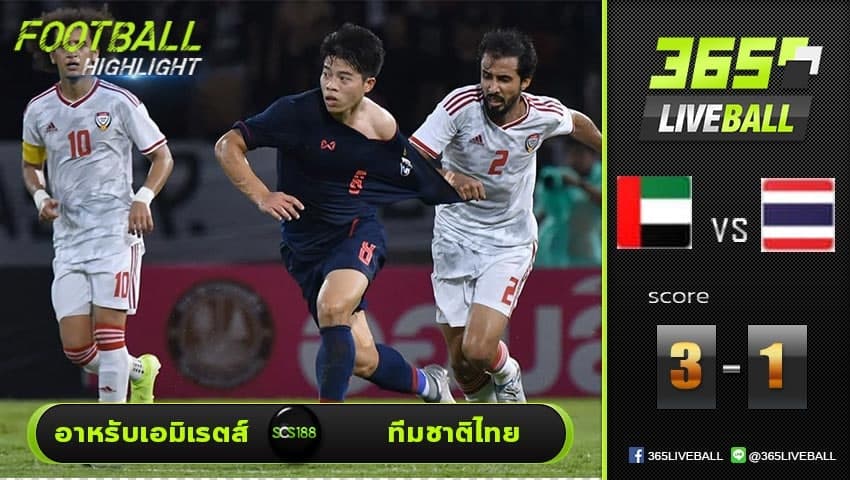 ไฮไลท์ บอลโลก 2022 รอบคัดเลือกโซนเอเชีย อาหรับเอมิเรตส์ VS ทีมชาติไทย