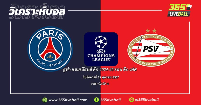 ปารีส แซงต์-แชร์กแมง (ฝรั่งเศส) vs พีเอสวี ไอน์โฮเฟ่น (เนเธอร์แลนด์)